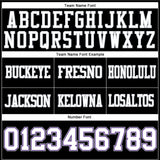 Custom Black White Purple-Gray Authentic Football Jersey