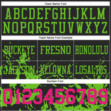 Custom Black Hot Pink-Aurora Green 3D Pattern Splash Authentic Football Jersey
