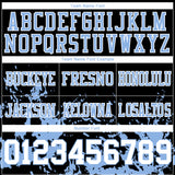 Custom Black White-Light Blue 3D Pattern Splash Authentic Football Jersey