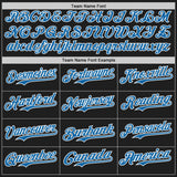 Custom Black Blue-White Authentic Baseball Jersey