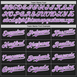 Custom Black Medium Purple-White Authentic Baseball Jersey