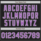 Custom Black Medium Purple-White Authentic Baseball Jersey