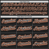 Custom Black White-Orange Authentic Baseball Jersey
