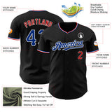 Custom Black Royal Red-White Authentic Baseball Jersey