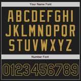 Custom Stitched Black Old Gold Baseball Pullover Sweatshirt Hoodie