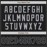 Custom Stitched Black Gray Baseball Pullover Sweatshirt Hoodie