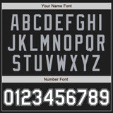 Custom Stitched Black White-Gray Baseball Pullover Sweatshirt Hoodie