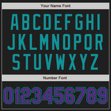 Custom Stitched Black Purple-Teal Baseball Pullover Sweatshirt Hoodie