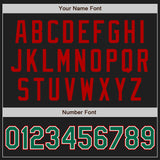 Custom Stitched Black Kelly Green Red-White Baseball Pullover Sweatshirt Hoodie