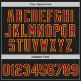 Custom Stitched Black Crimson-Gold Baseball Pullover Sweatshirt Hoodie