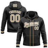 Custom Stitched Black Vegas Gold-White Baseball Pullover Sweatshirt Hoodie