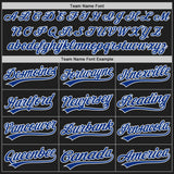 Custom Black White-Royal Authentic Baseball Jersey