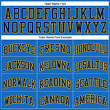 Custom Blue Navy-Gold Authentic Throwback Basketball Jersey