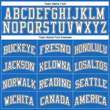 Custom Blue White-Black Authentic Throwback Basketball Jersey