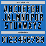 Custom Blue Black-White Authentic Throwback Basketball Jersey