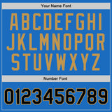 Custom Blue Black-Old Gold Authentic Throwback Basketball Jersey