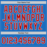 Custom Blue Red-White Authentic Throwback Basketball Jersey