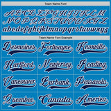 Custom Blue Navy-White Hockey Lace Neck Jersey