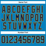 Custom Blue Navy-Gold Hockey Lace Neck Jersey