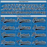 Custom Blue Black-White Hockey Jersey