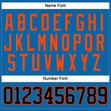 Custom Blue Black-Orange Hockey Jersey