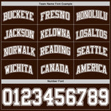 Custom Brown White Authentic Basketball Jersey