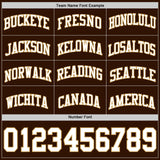 Custom Brown White-Old Gold Authentic Basketball Jersey