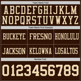 Custom Brown Cream Authentic Football Jersey
