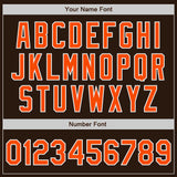 Custom Stitched Brown Orange-White Baseball Pullover Sweatshirt Hoodie