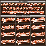Custom Stitched Brown White-Orange Baseball Pullover Sweatshirt Hoodie