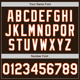 Custom Stitched Brown White-Orange Baseball Pullover Sweatshirt Hoodie
