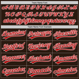 Custom Stitched Brown Red-White Baseball Pullover Sweatshirt Hoodie