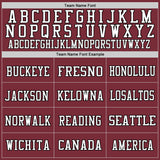 Custom Burgundy Black-White Mesh Authentic Throwback Football Jersey