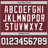 Custom Burgundy White-Black Authentic Basketball Jersey