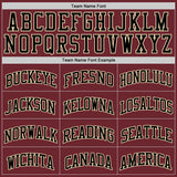 Custom Burgundy Black-Cream Authentic Basketball Jersey