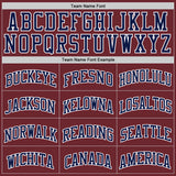 Custom Burgundy Navy-White Authentic Basketball Jersey
