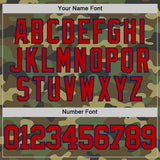 Custom Camo Red Navy-White Authentic Salute To Service Basketball Jersey