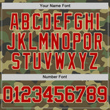Custom Camo Red-Cream Authentic Salute To Service Basketball Jersey
