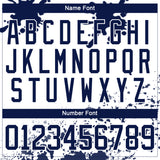 Custom Camo Navy-White Splash Hockey Lace Neck Jersey