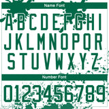 Custom Camo Kelly Green Black-White Splash Hockey Lace Neck Jersey