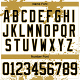 Custom Camo Black Old Gold-White Splash Hockey Lace Neck Jersey