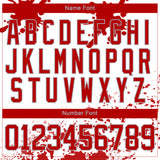 Custom Camo Red Black Gray-White Splash Hockey Lace Neck Jersey