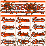 Custom Camo Orange Olive Black-White Splash Hockey Lace Neck Jersey