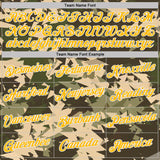 Custom Camo Gold-White Geometric Fragment Camouflage Salute To Service Performance T-Shirt