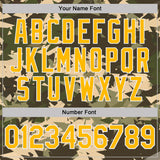 Custom Camo Gold-White Geometric Fragment Camouflage Salute To Service Performance T-Shirt