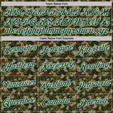 Custom Camo Green-White Woodland Digital Camouflage Pixel Salute To Service Performance T-Shirt