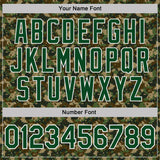 Custom Camo Green-White Woodland Digital Camouflage Pixel Salute To Service Performance T-Shirt