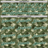 Custom Camo Green-White Woodland Forest Digital Camouflage Pixel Salute To Service Performance T-Shirt
