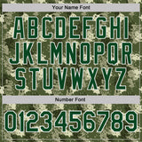 Custom Camo Green-White Woodland Forest Digital Camouflage Pixel Salute To Service Performance T-Shirt