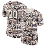 Custom Camo Cream-Black Urban Digital Camouflage Salute To Service Performance T-Shirt